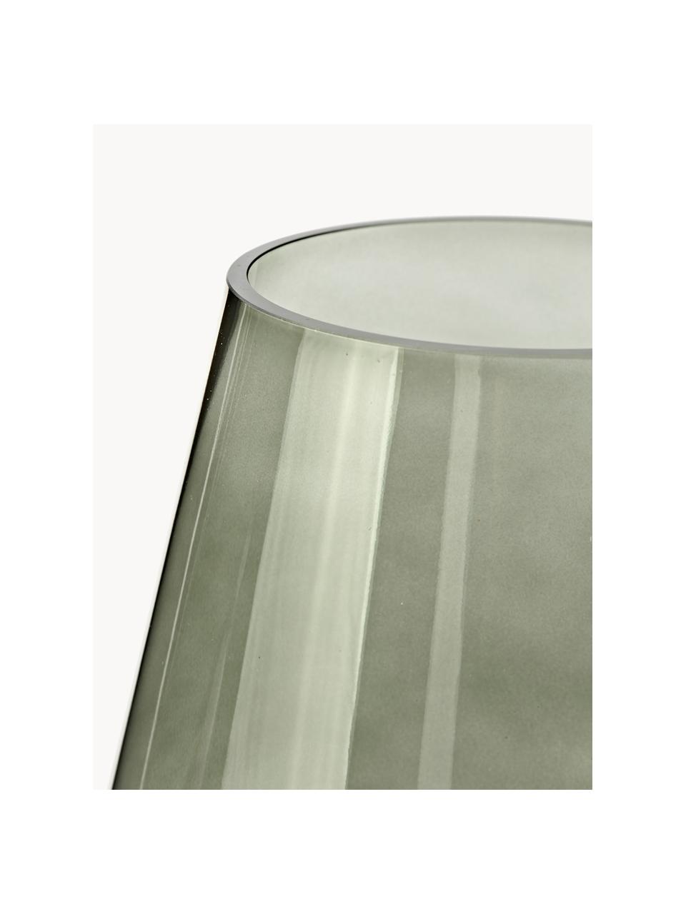 Mondgeblazen glazen vaas Joyce, Glas, Groen, Ø 16 x H 16 cm