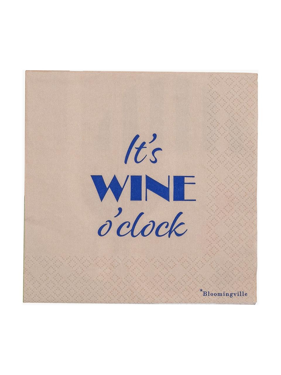 Servietten Wine, 20 Stück, Papier

Dieses Produkt wird aus nachhaltig gewonnenem, FSC®-zertifiziertem Holz gefertigt., Royalblau, Peach, Mehrfarbig, B 33 x L 33 cm