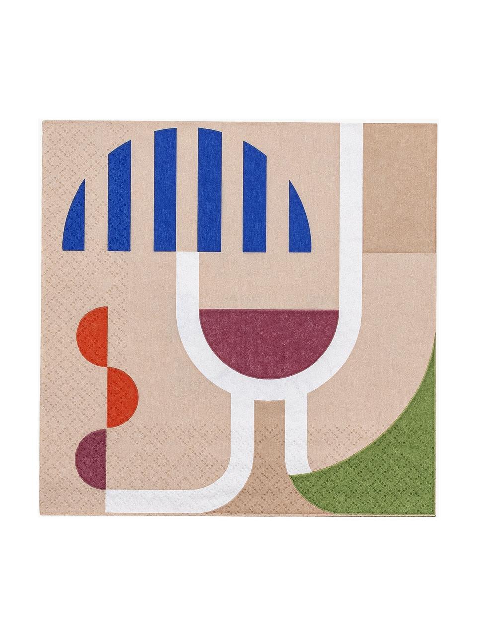 Servietten Wine, 20 Stück, Papier

Dieses Produkt wird aus nachhaltig gewonnenem, FSC®-zertifiziertem Holz gefertigt., Royalblau, Peach, Mehrfarbig, B 33 x L 33 cm