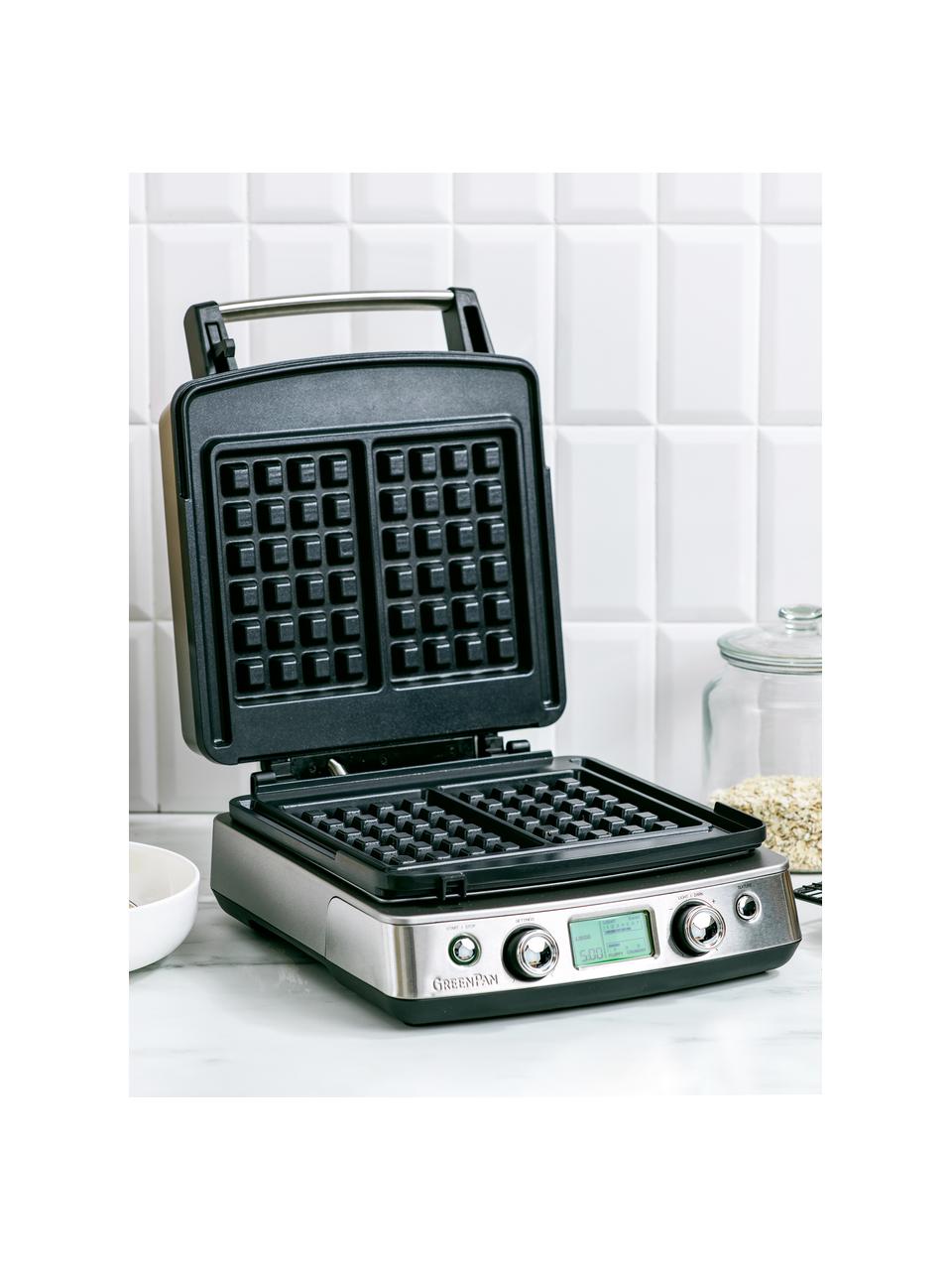 Waffle maker con rivestimento antiaderente Elite, Grigio, Larg. 31 x Alt. 15 cm