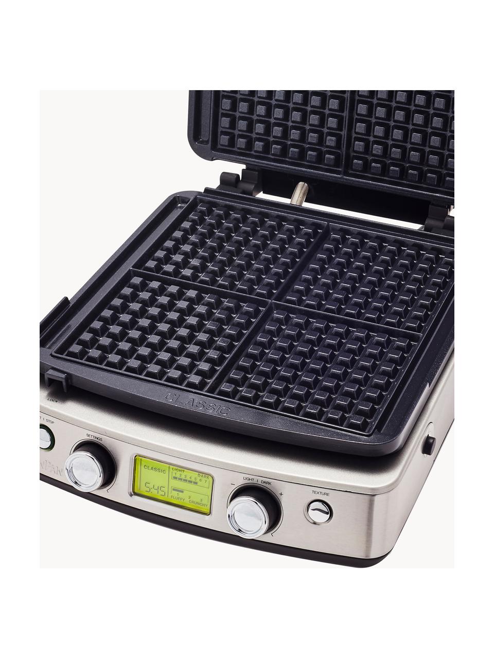 Waffle maker con rivestimento antiaderente Elite, Grigio, Larg. 31 x Alt. 15 cm