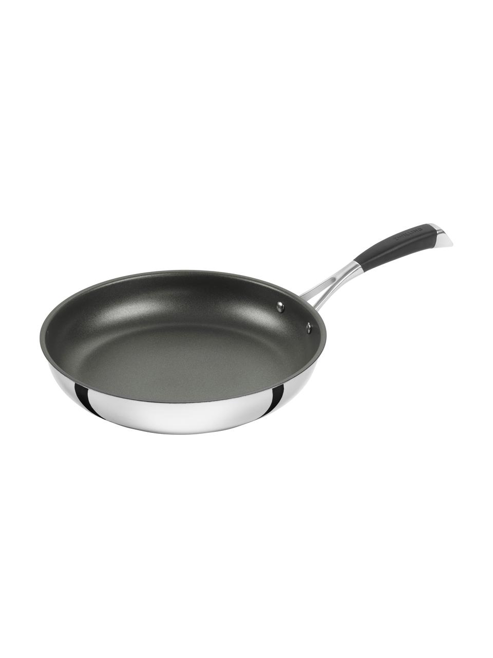 Bratpfannen-Set Poletto aus Edelstahl, 3-tlg., Edelstahl, Silberfarben, Schwarz, Set mit verschiedenen Größen