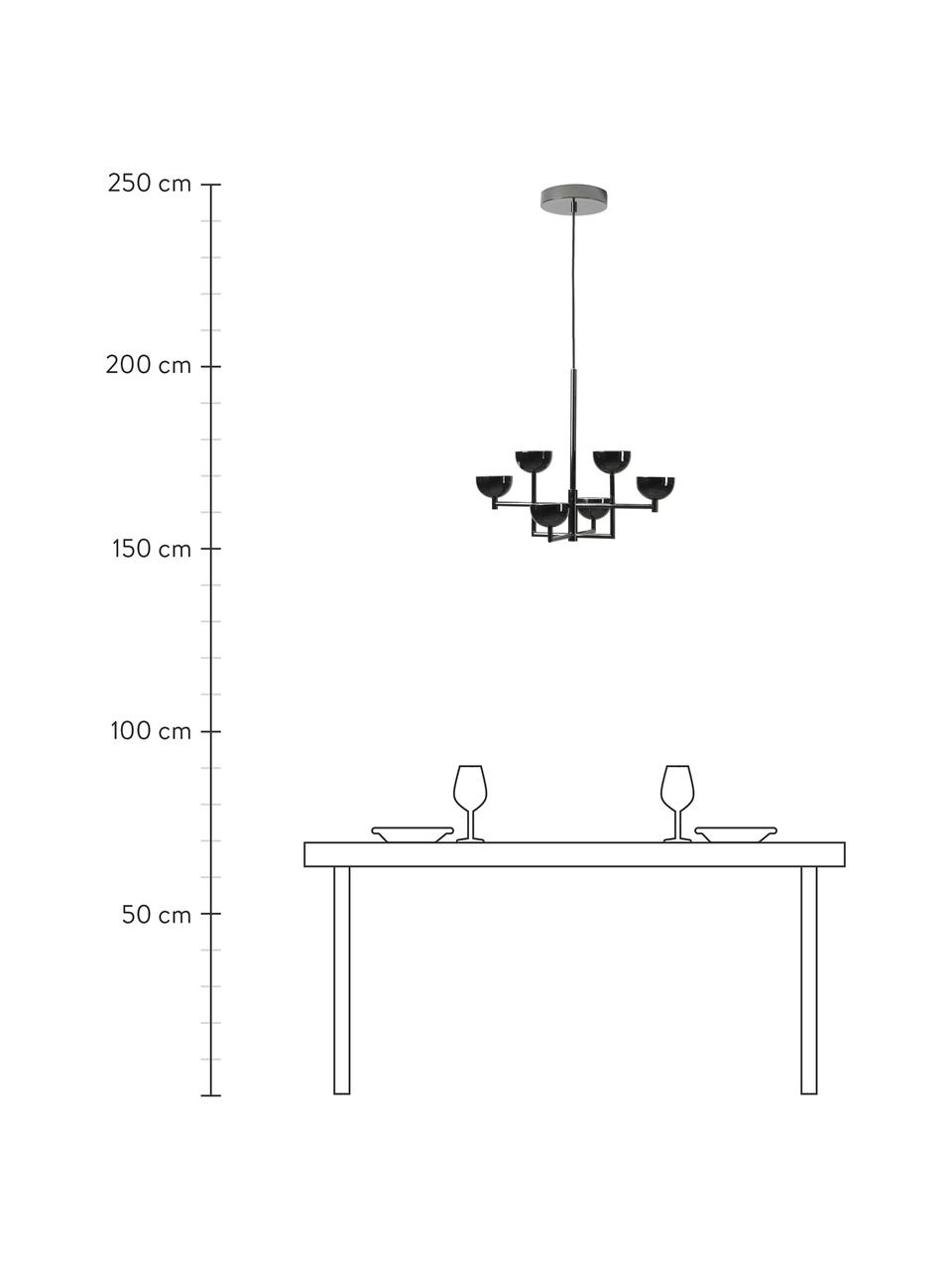 Lampa wisząca LED Paula, Czarny, S 55 x W 49 cm