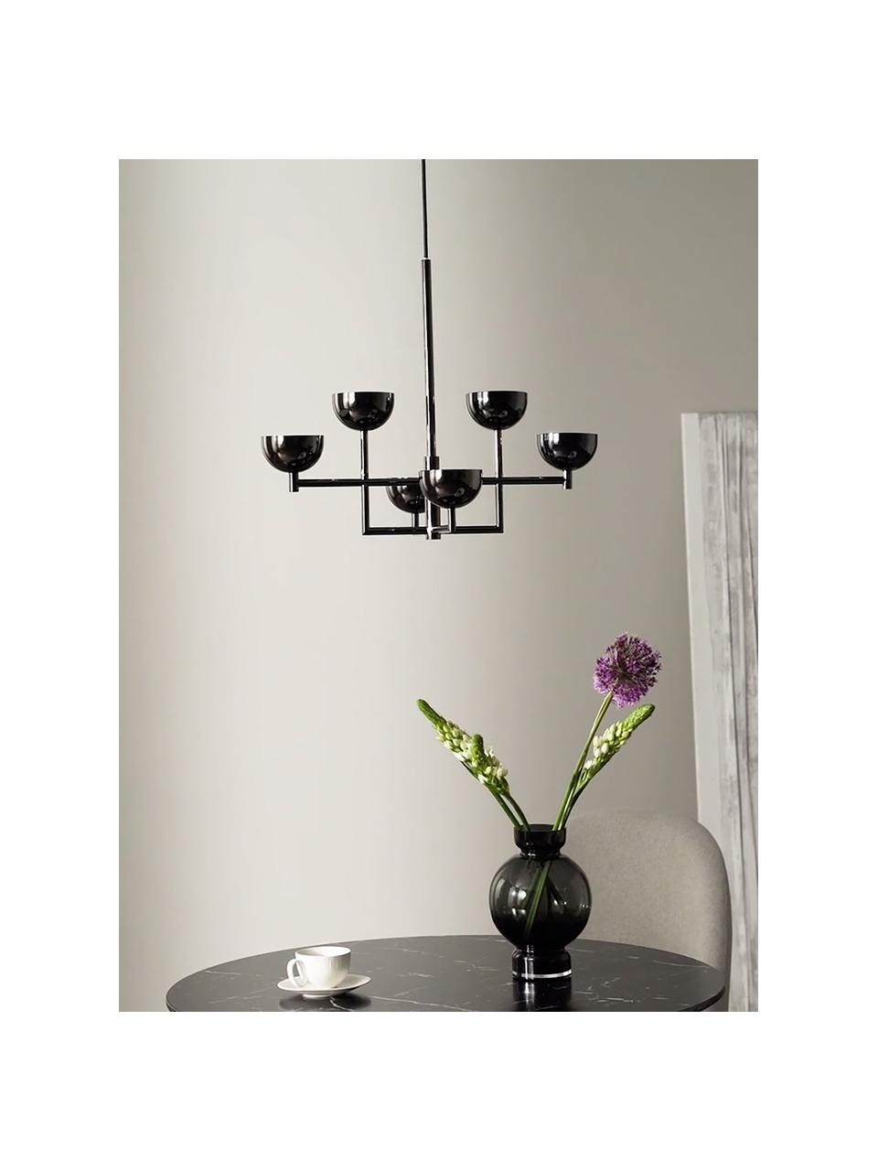 Grande suspension LED Paula, Noir, larg. 55 x haut. 49 cm