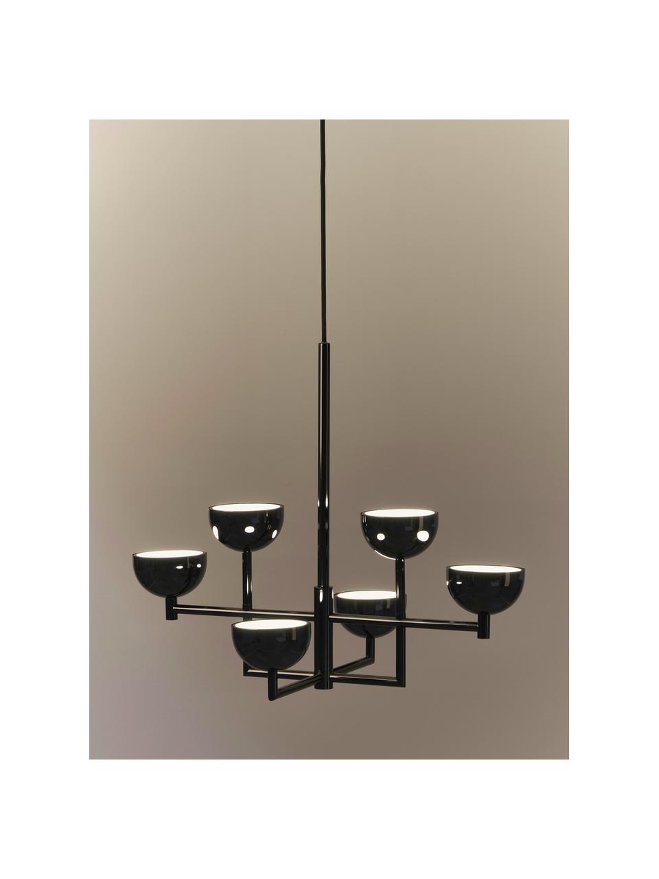 Grote LED hanglamp Paula, Zwart, B 55 x H 49 cm