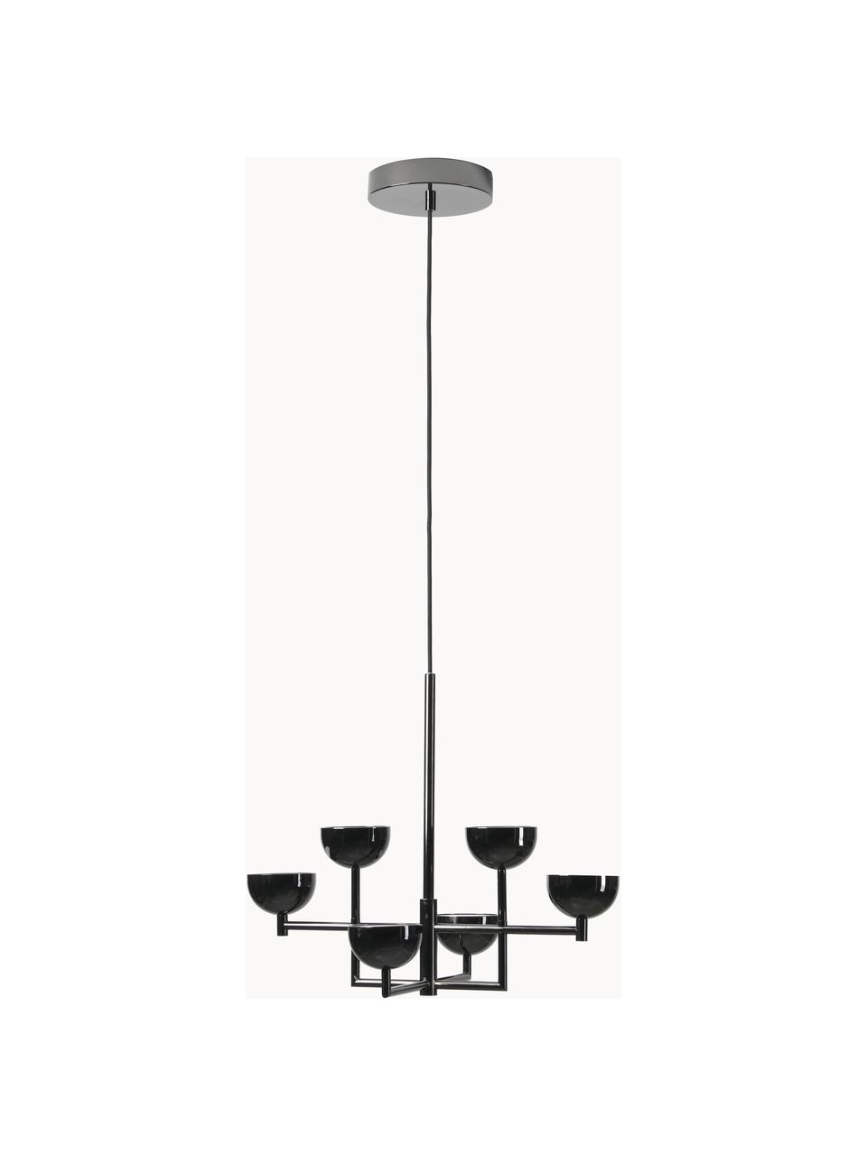 Grande suspension LED Paula, Noir, larg. 55 x haut. 49 cm