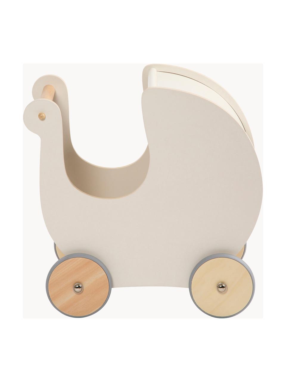 Puppenkinderwagen Sebra, Sperrholz, Cremeweiß, B 45 x H 44 cm