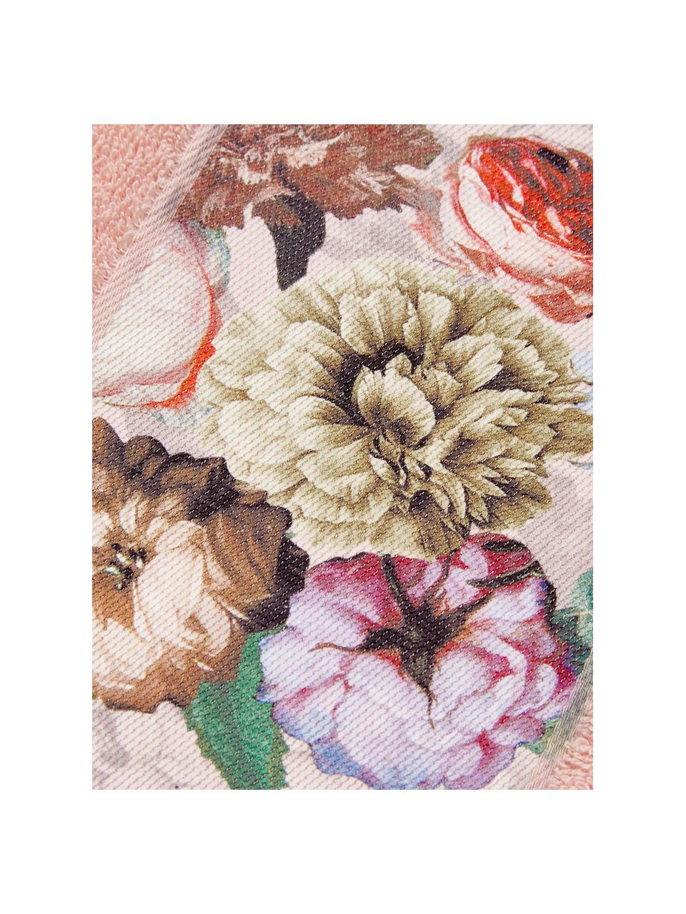 Ručník s pruhem s květinovým vzorem Fleur, různé velikosti, 97 % bavlna, 3 % polyester, Růžová, více barev, Ručník pro hosty, Š 30, D 50 cm