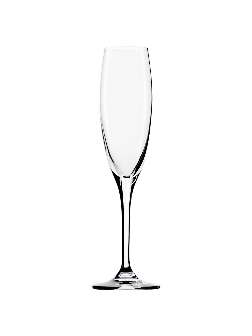 Copas flauta de champán de cristal Vinea, 6 uds., Cristal, Transparente, Ø 7 x Al 22 cm