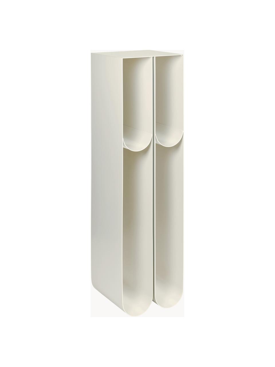 Colonna decorativa in metallo Curved, Acciaio verniciato a polvere, Beige chiaro, Larg. 25 x Alt. 100 cm