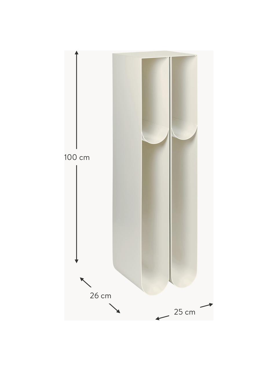 Columna decorativa de metal Curved, Acero con pintura en polvo, Beige claro, An 25 x Al 100 cm