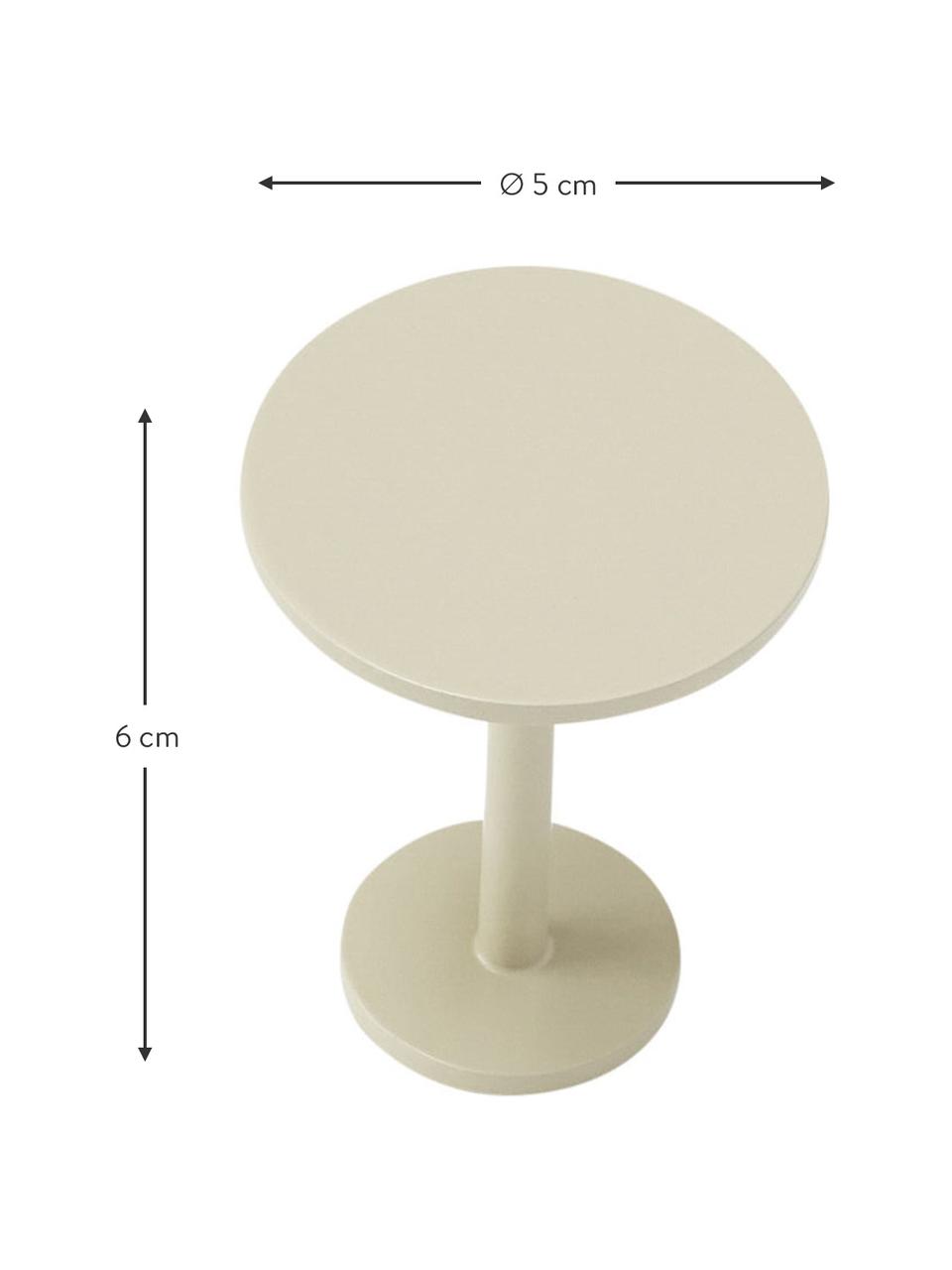 Wandhaak Flare van metaal, Gecoat staal, Crèmekleurig, Ø 5 x D 6 cm