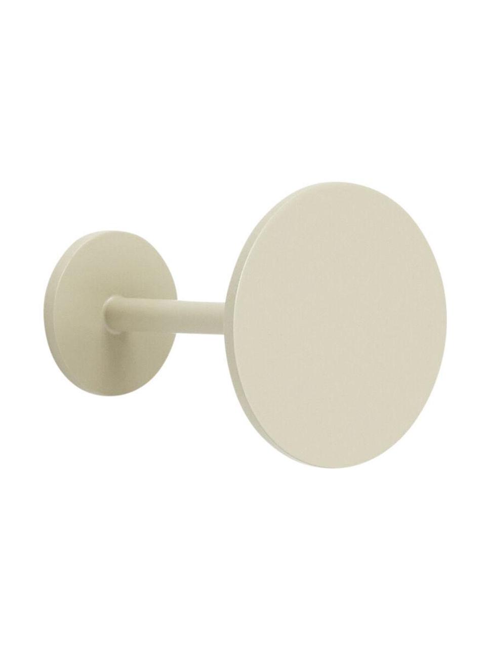 Colgador de metal Flare, Acero recubierto, Crema, Ø 5 x F 6 cm