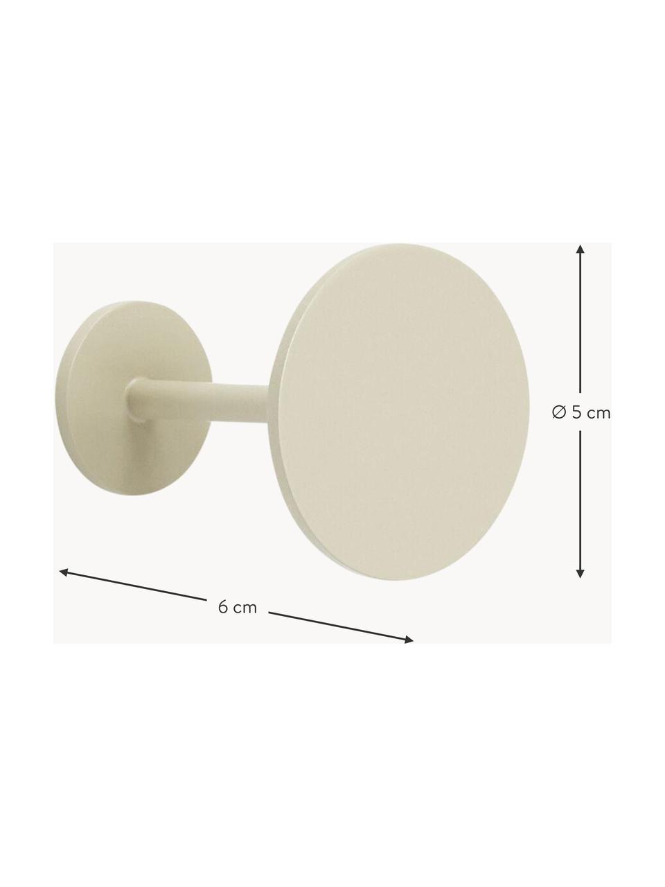 Colgador de metal Flare, Acero recubierto, Beige claro, Ø 5 x F 6 cm