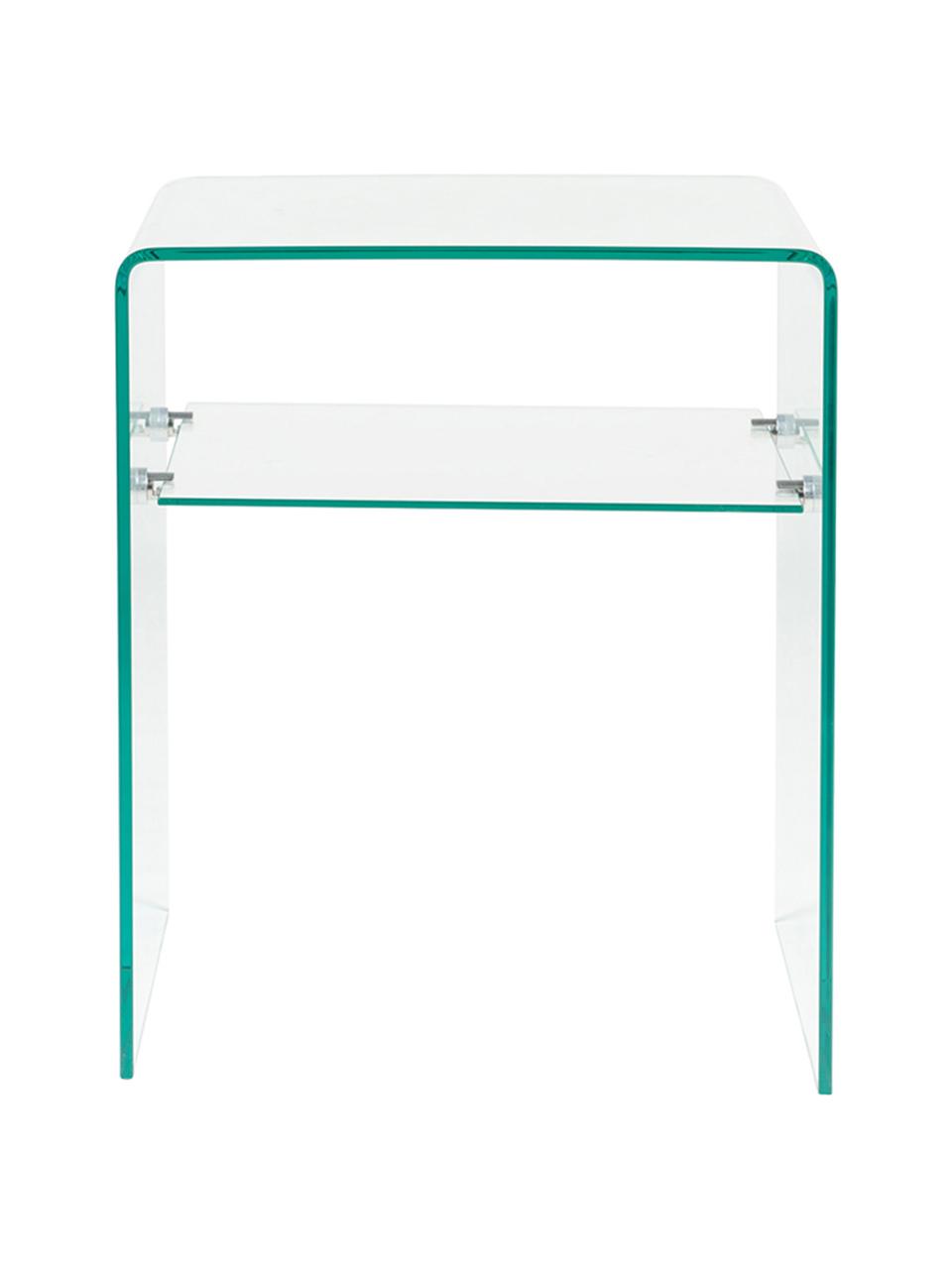 Mesa auxiliar Luxe, Vidrio templado, Transparente, An 50 x Al 40 cm