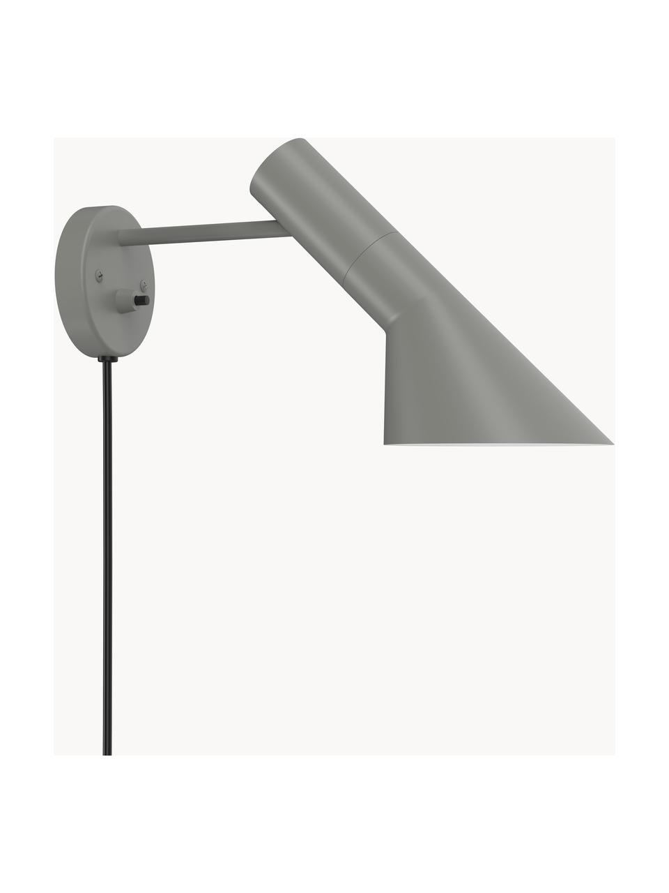 Wandlamp AJ met stekker, Lamp: gecoat staal, Grijs, Ø 32 x H 18 cm