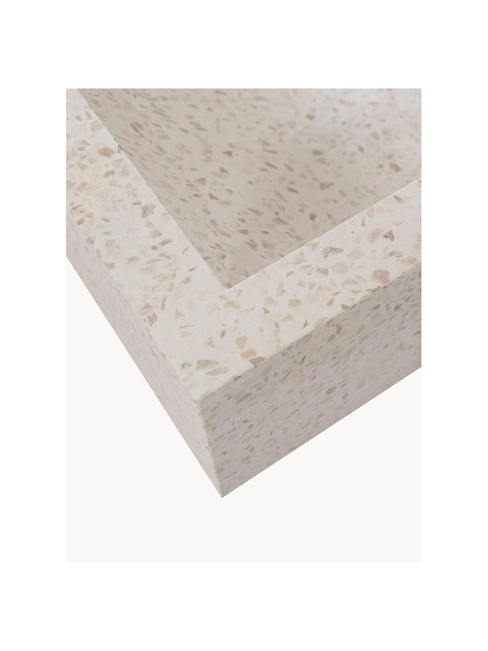 Aufsatzwaschbecken Kuveni aus Terrazzo, Terrazzo, Terrazzo-Optik Beige, B 45 x T 40 cm