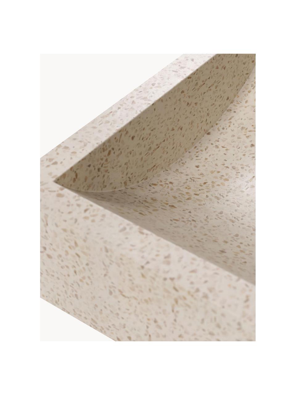 Lavabo da appoggio in terrazzo Kuveni, Terrazzo, Beige effetto terrazzo, Larg. 45 x Prof. 40 cm