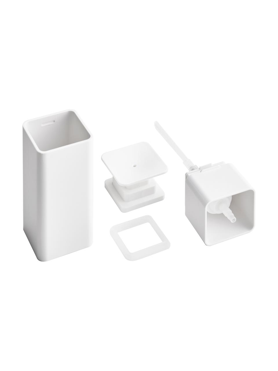 Distributeur de savon Tower, Plastique, Blanc, larg. 6 x haut. 19 cm