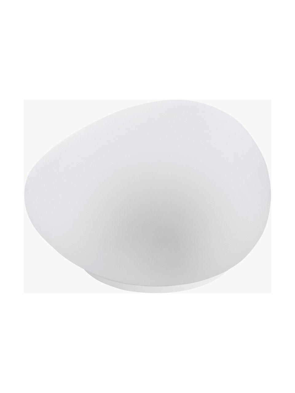 Kleine LED-Solarleuchte Pebble, Weiss, B 14 x H 10 cm