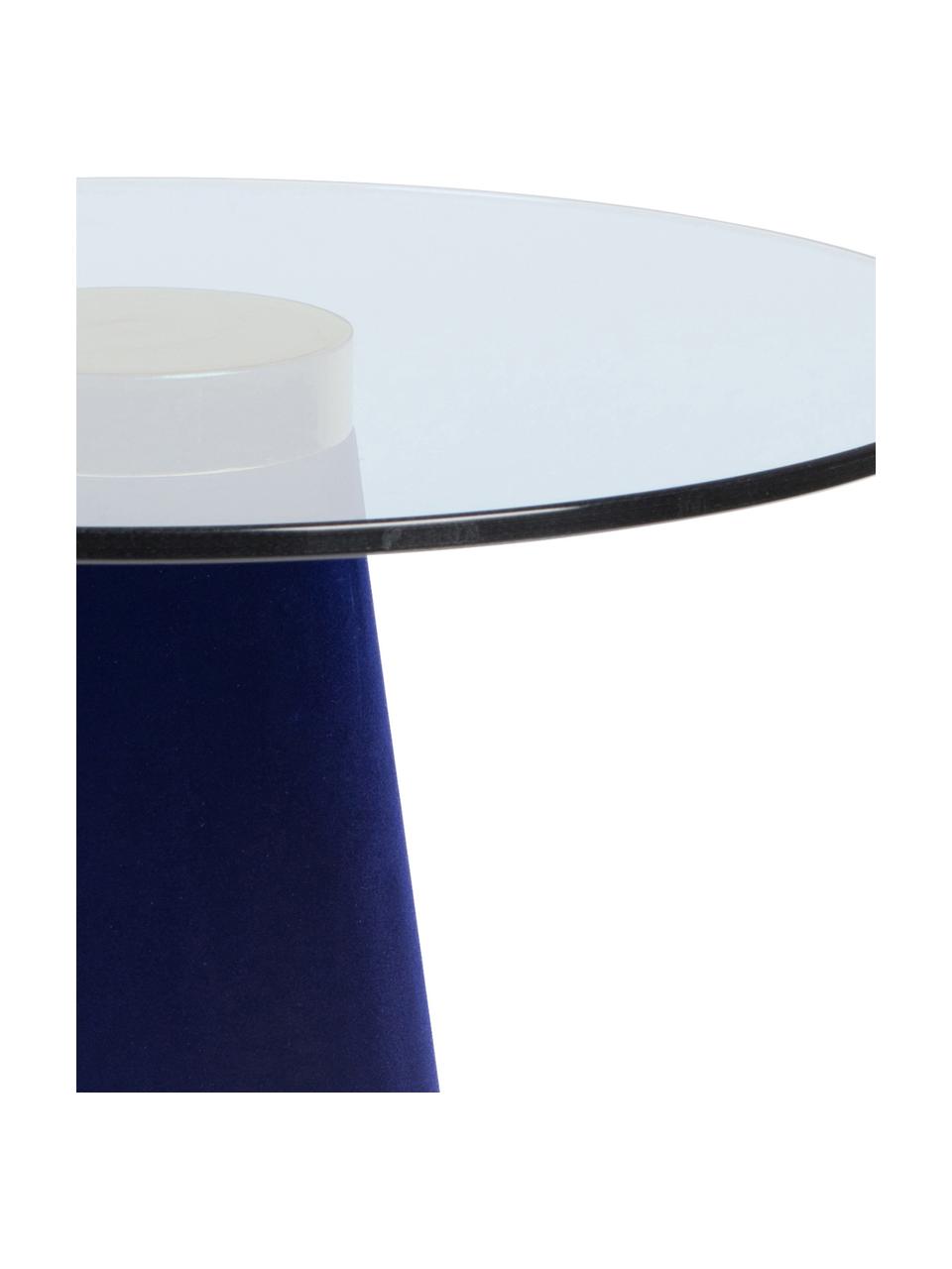 Odkládací stolek se skleněnou deskou Leader Of The Fanclub, Modrá