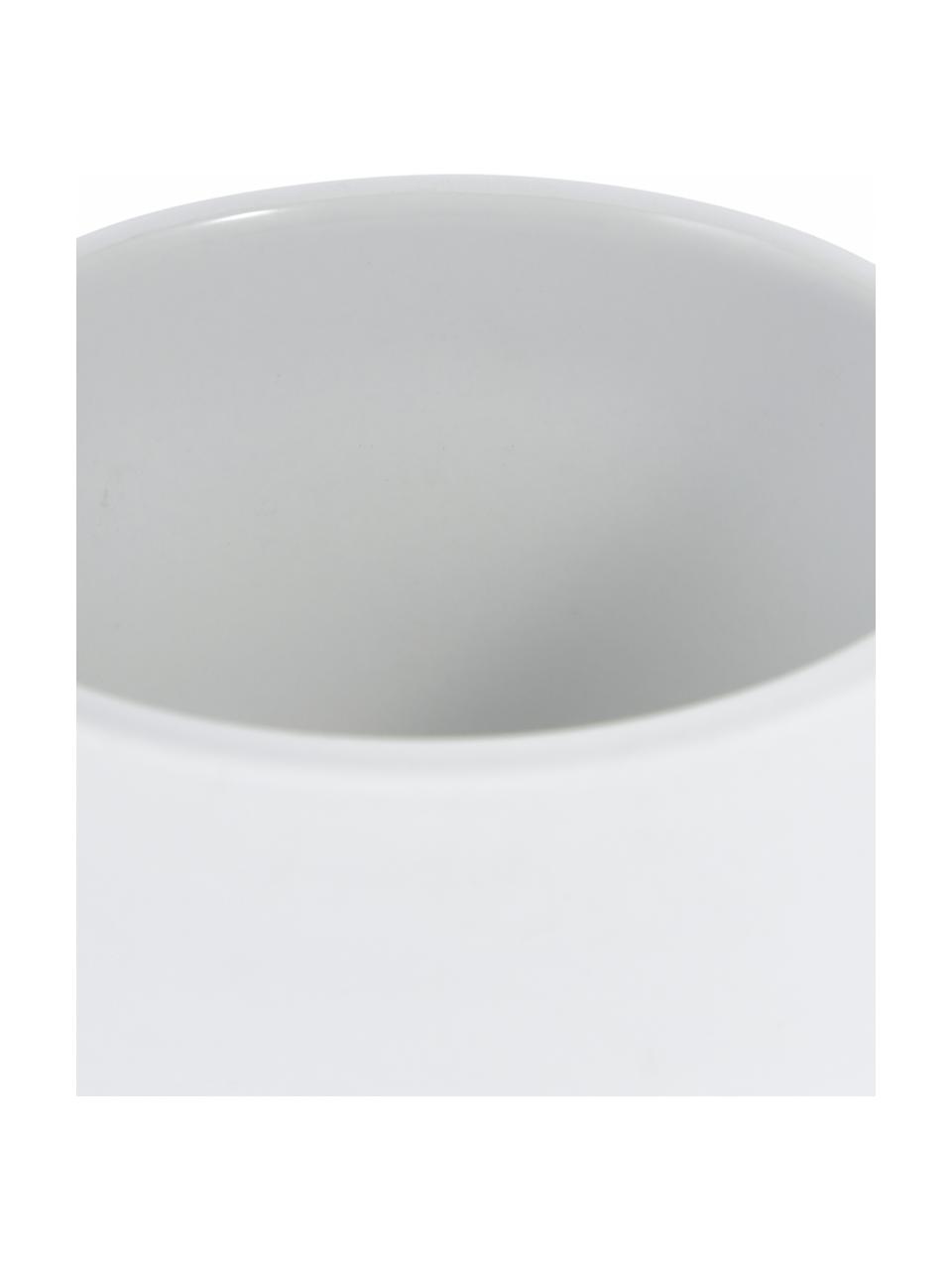 Dosificador de jabón suave Ume, Recipiente: gres revestido con superf, Dosificador: plástico, Blanco, Ø 8 x Al 13 cm