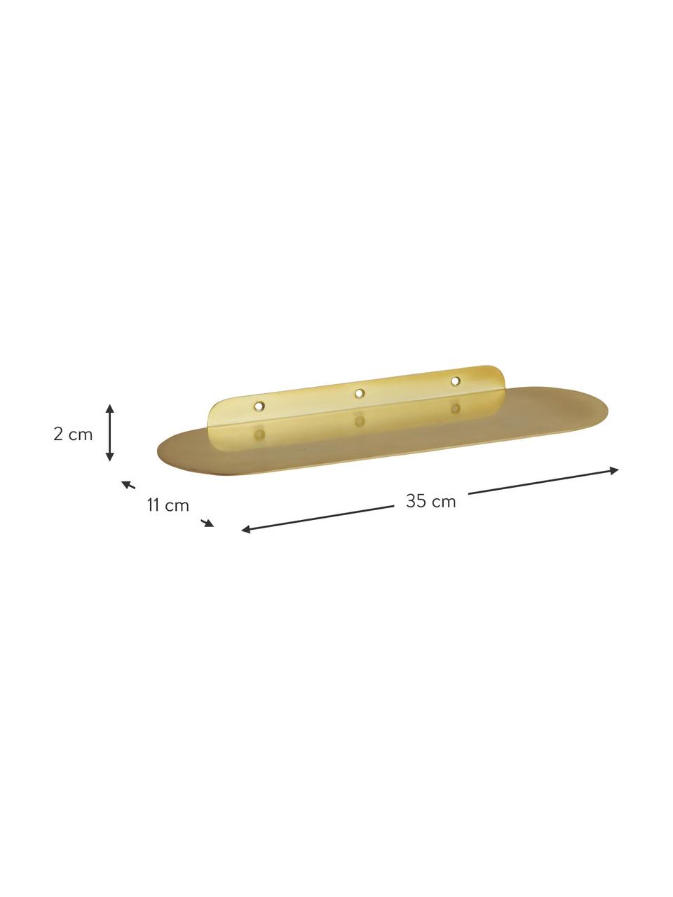 Metalen wandrek Fanoe, Gecoat metaal, Goudkleurig, B 35 x H 2 cm