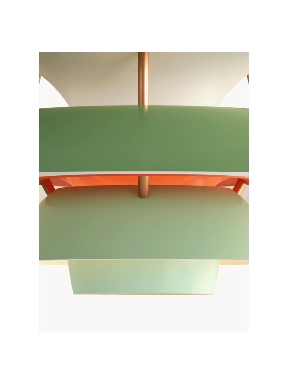 Lámpara de techo PH 5, tamaños diferentes, Cable: cubierto en tela, Verde claro, verde oscuro, dorado, Ø 50 x Al 27 cm