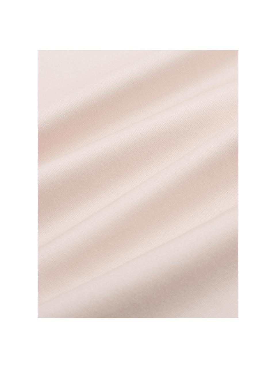 Saténová elastická plachta z organickej bavlny Premium, Bledoružová, Š 160 x D 200 cm