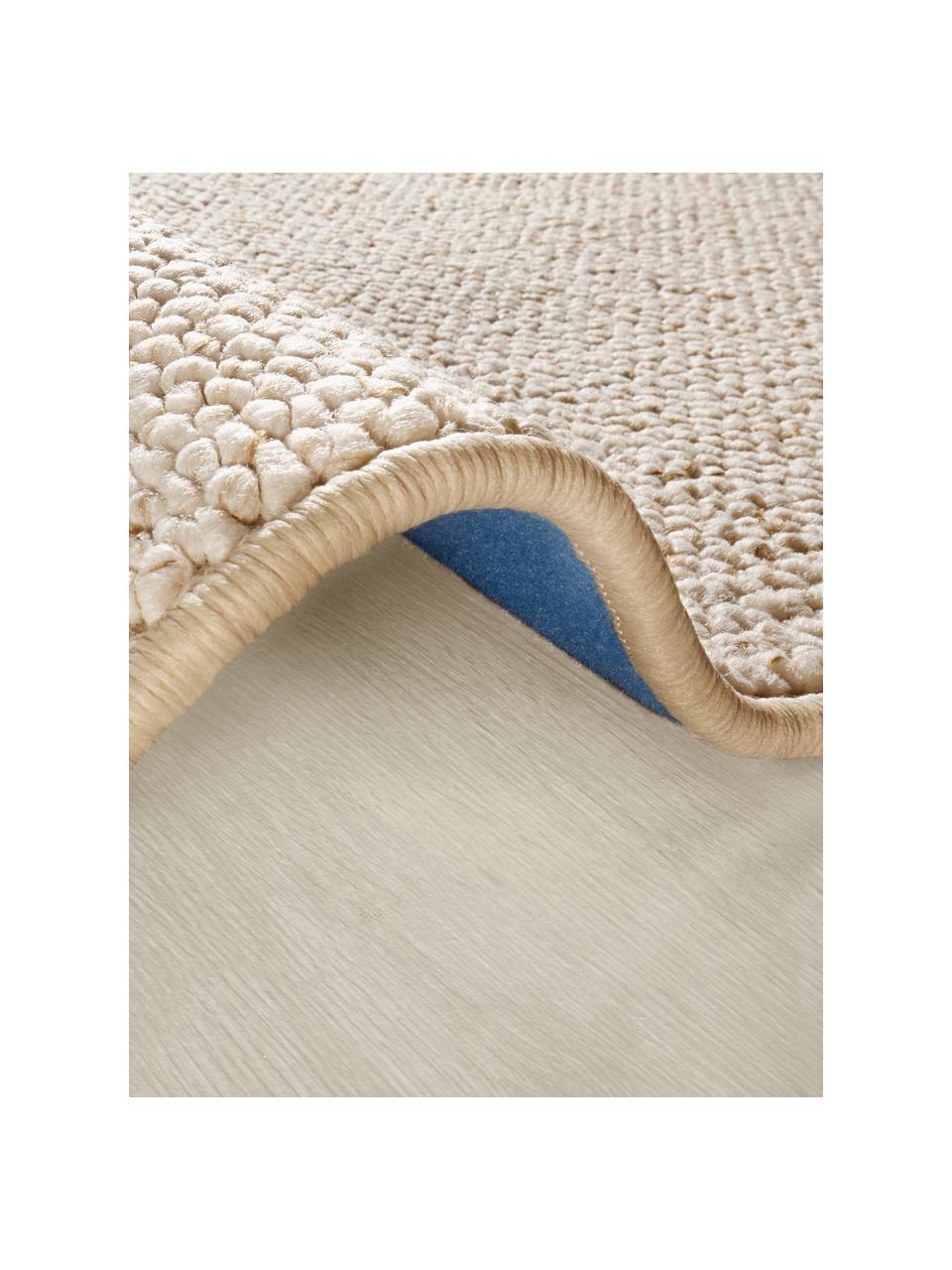 Okrągły dywan z widoczną strukturą Lyon, Kremowy, mieszany, Ø 200 cm (Rozmiar L)