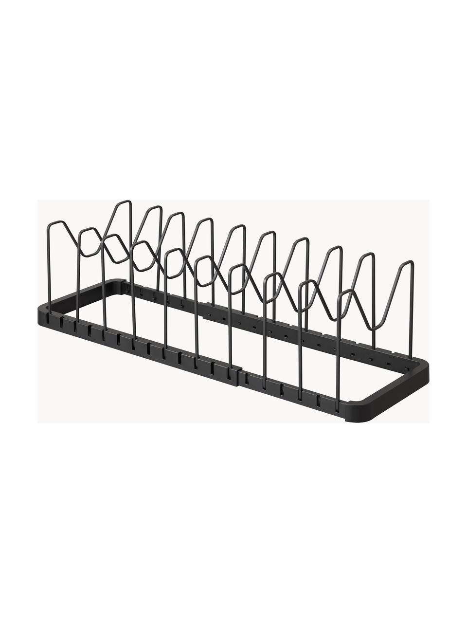 Simple Houseware Iron - Organizador de sartenes ajustable en altura con 5  compartimentos, color negro