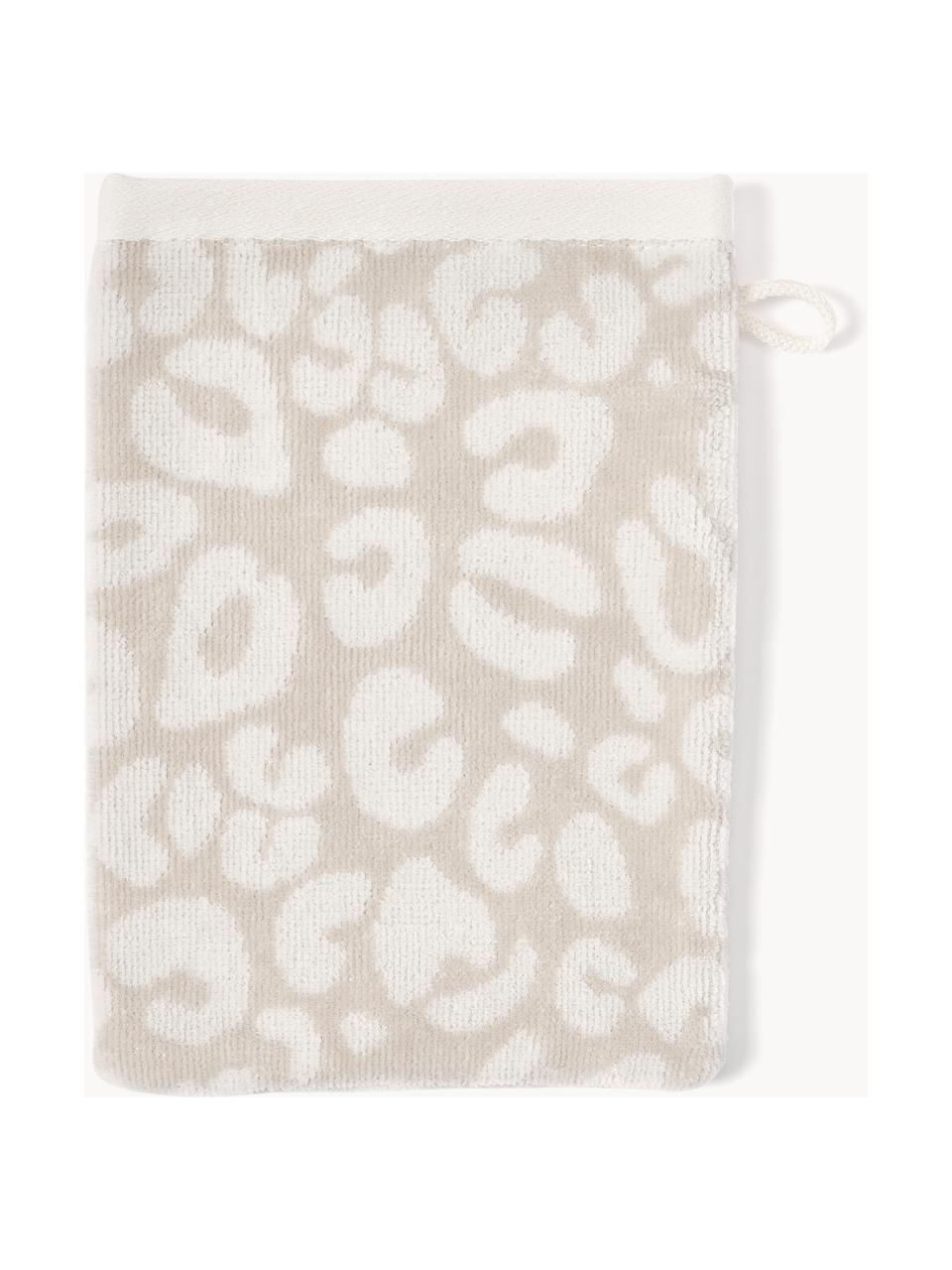 Manoplas de baño Leo, 2 uds., Beige, Off White, Manoplas de baño, An 16 x Al 22 cm