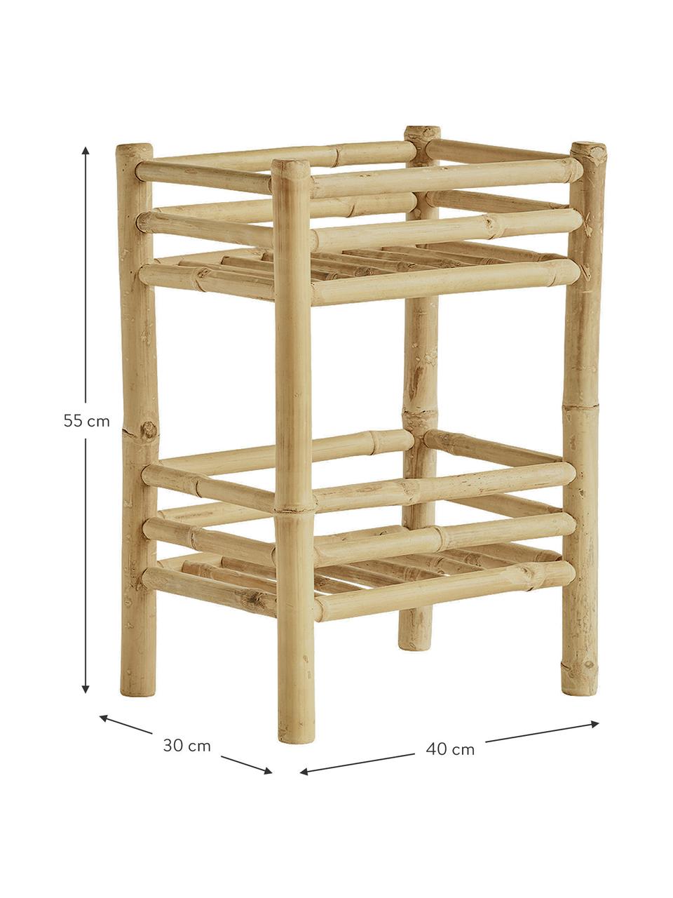 Estantería de bambú Bamra, Madera de bambú, Beige, An 40 x Al 55 cm