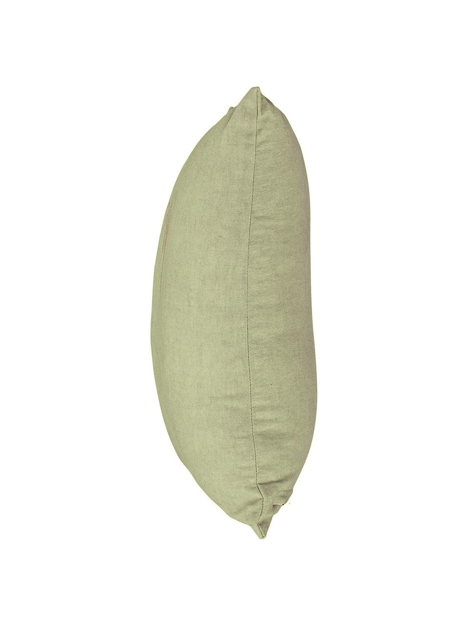 Cojín Ivy, Funda: algodón, Verde oliva, dorado, An 45 x L 45 cm