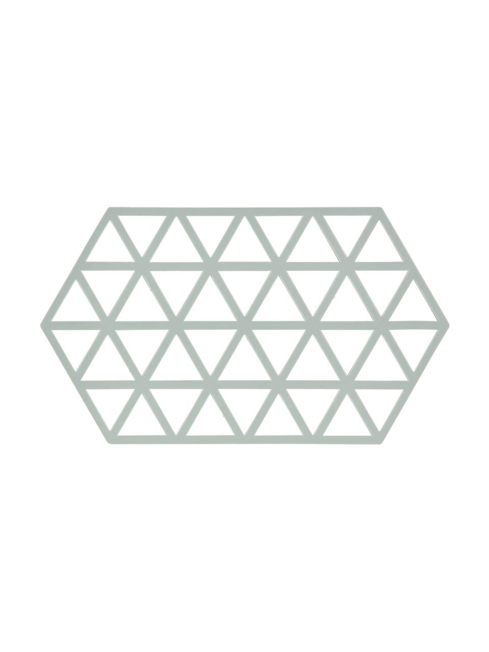 Podstawka pod gorące naczynia z silikonu Triangle, 2 szt., Silikon, Pastelowo niebieski, D 24 x S 14 cm