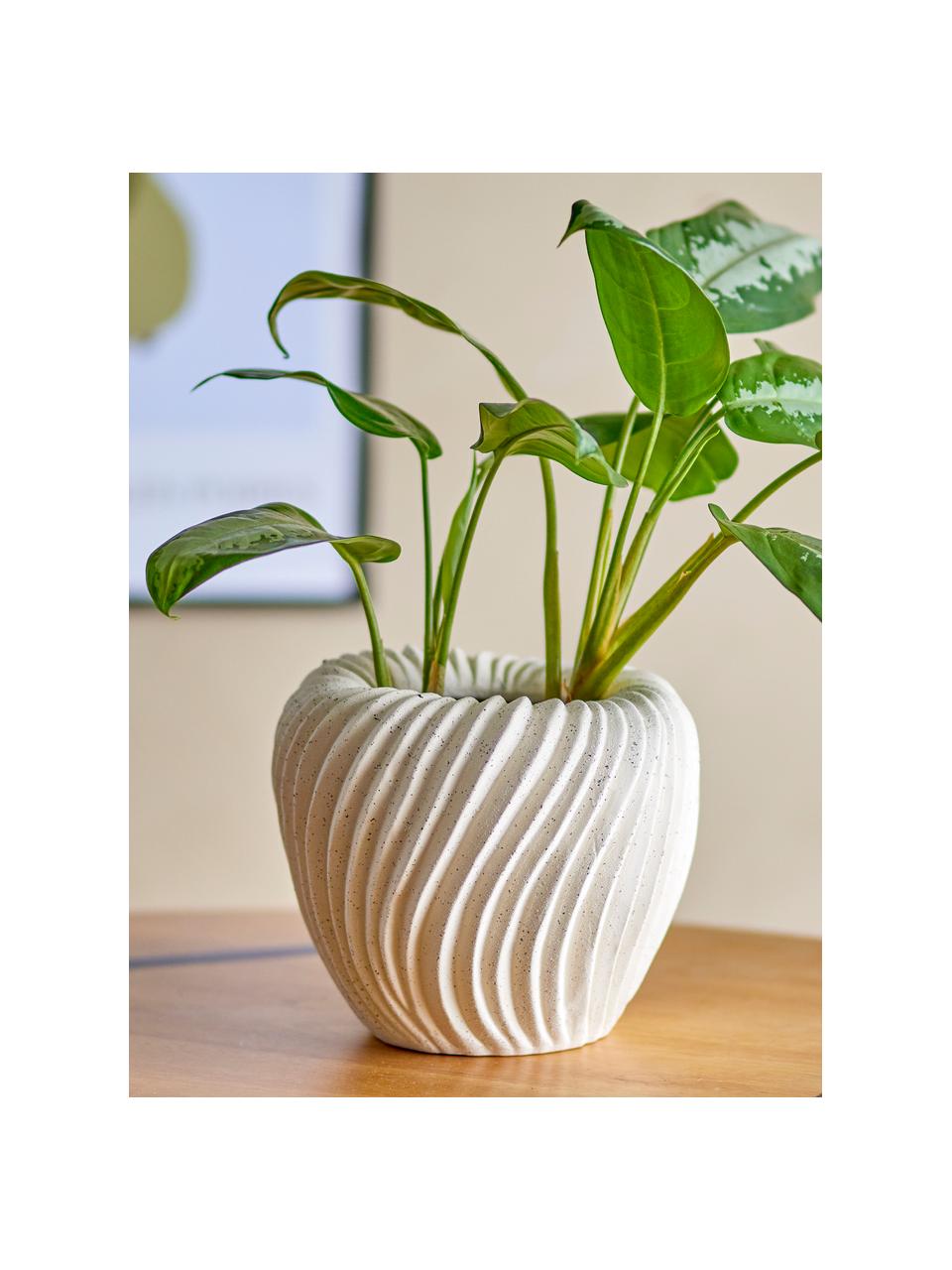 Plantenpot Maham van keramiek, Keramiek, Gebroken wit, B 22 x H 19 cm