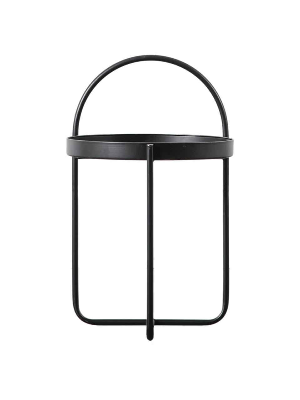 Table d'appoint plateau noir Melbury, Acier, revêtement par poudre, Noir, Ø 40 x haut. 66 cm