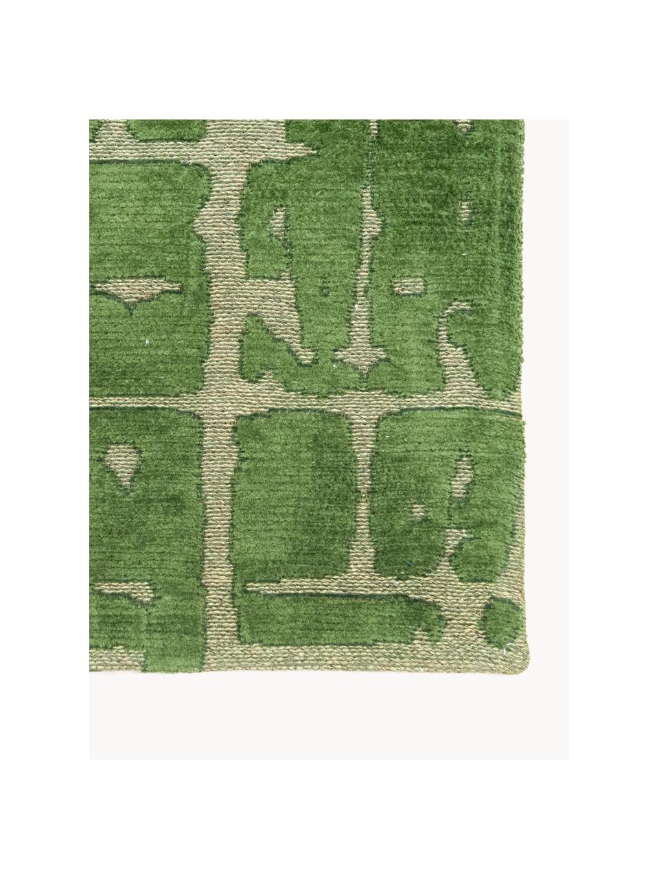 Teppich Perriers mit Hoch-Tief-Effekt, 100 % Polyester, Dunkelgrün, Olivgrün, B 80 x L 150 cm (Grösse XS)