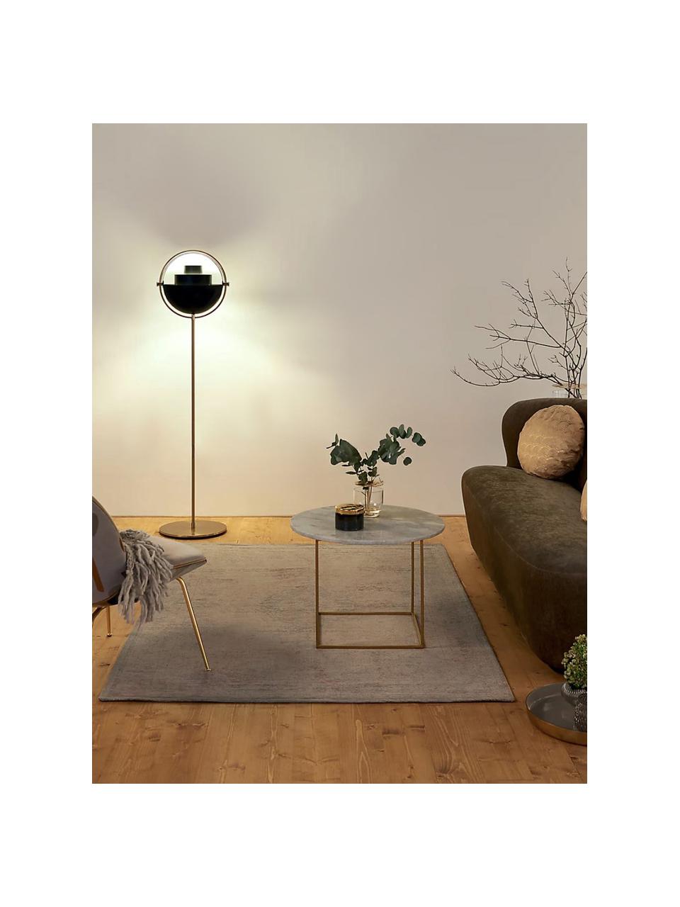 Lampadaire orientable Multi-Lite, Noir mat, doré haute brillance, haut. 148 cm