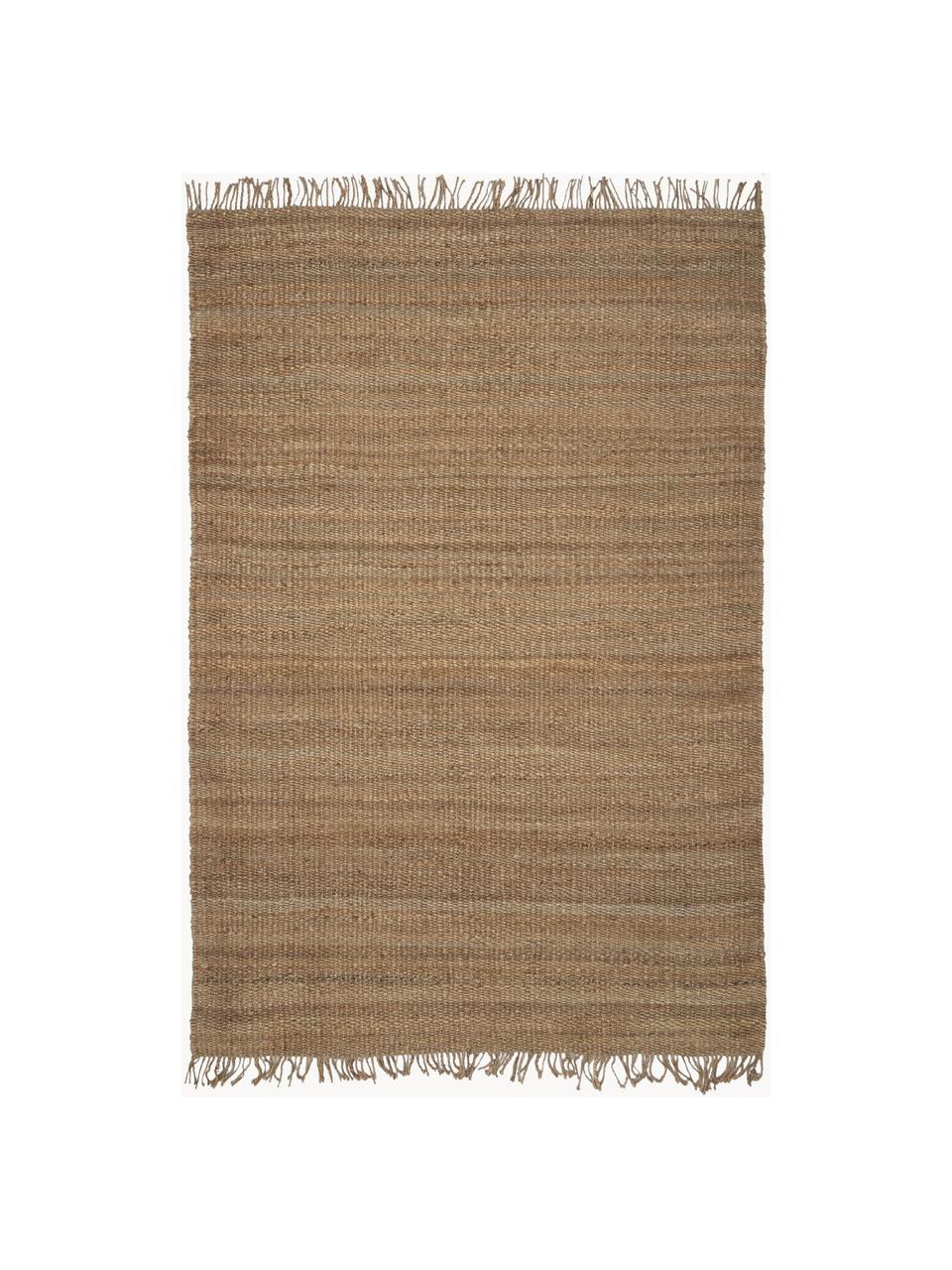 Tapis en jute à franges fait main Naturals, 100 % jute, Brun, larg. 60 x long. 90 cm (taille XXS)