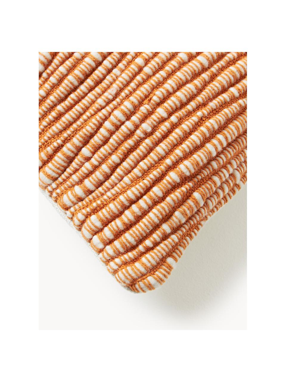 Vyšívaný vlnený poťah na vankúš Jaira, Oranžová, Š 50 x D 50 cm