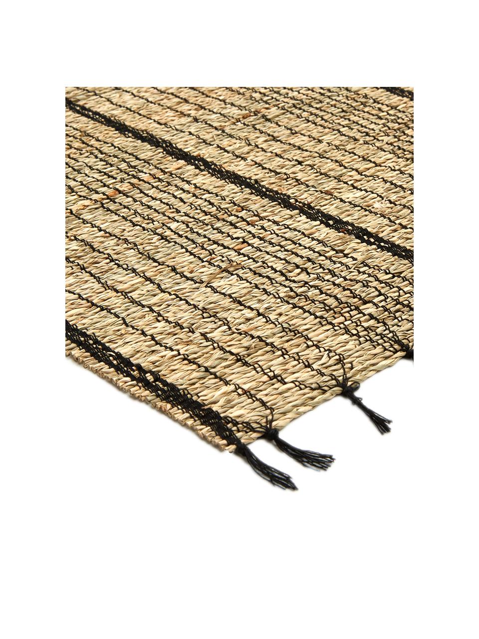 Camino de mesa Nature, Algas marinas, Beige, negro, An 50 x L 150 cm