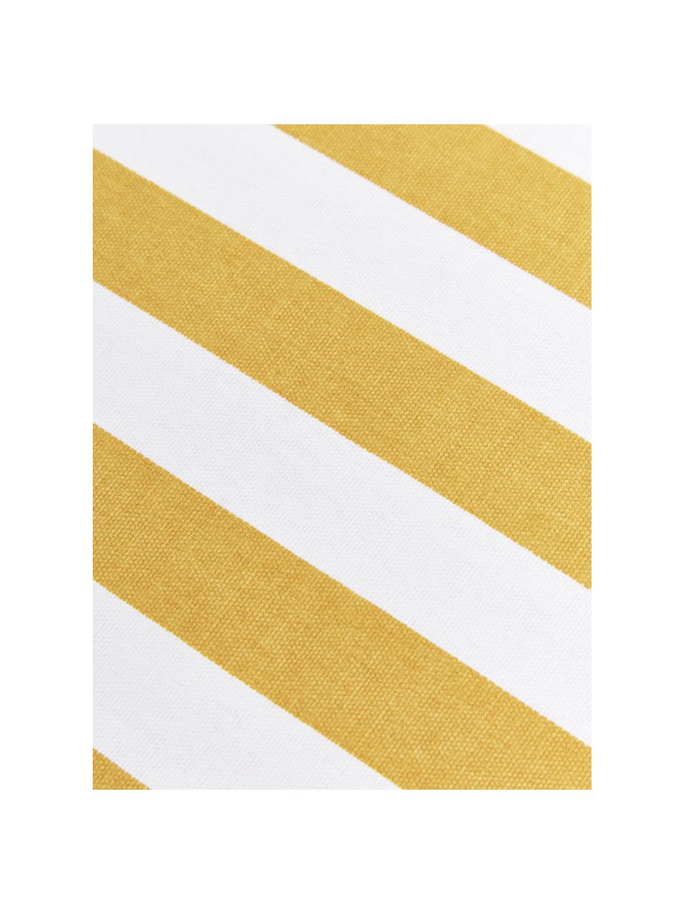 Hoog stoelkussen Timon in geel/wit, gestreept, Geel & wit, gestreept, B 40 x L 40 cm