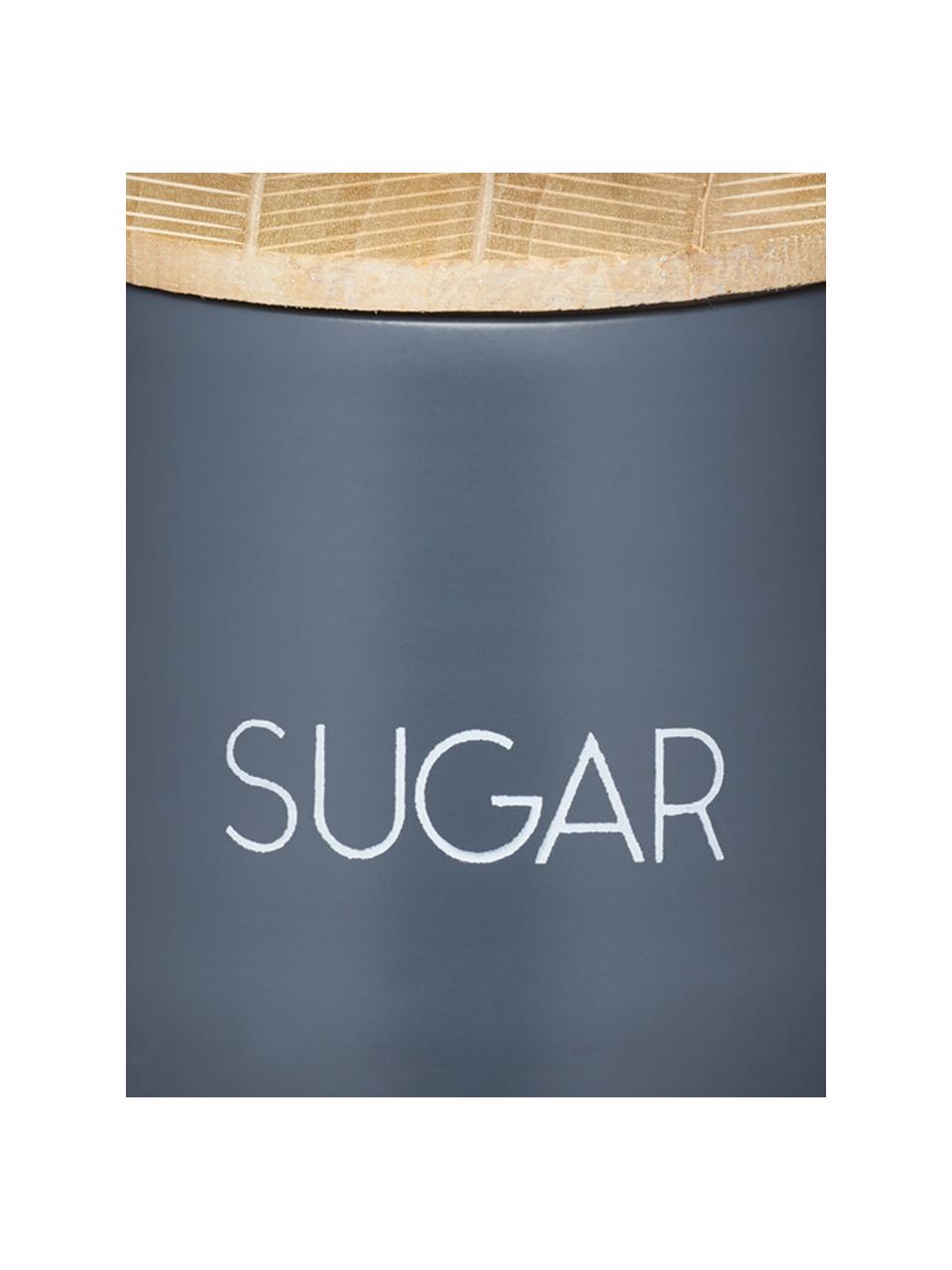 Pojemnik do przechowywania Serenity Sugar, Antracytowy, drewno naturalne, Ø 13 x W 15 cm, 1,6 l