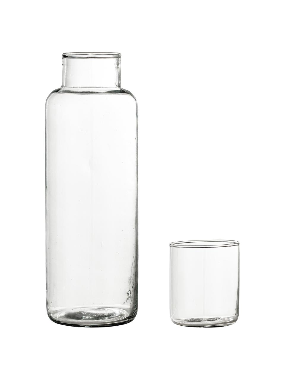 Jarra con vaso Luna, 1 L, Vidrio, Transparente, 1 L