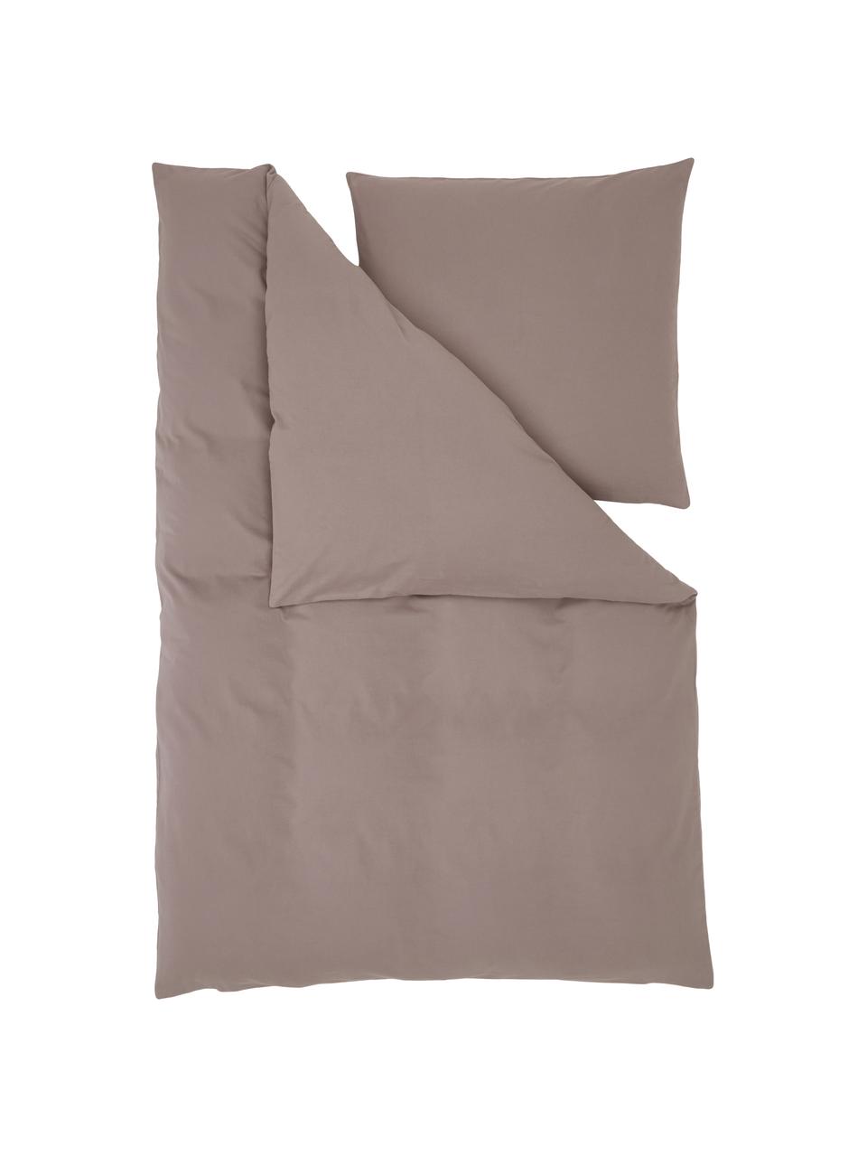 Flanell-Bettwäsche Erica in Taupe, Webart: Flanell Standard Qualität, Beige, 240 x 220 cm + 2 Kissen 80 x 80 cm