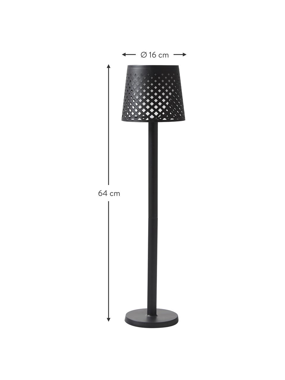 Solarlampe Greta 5in1, Kunststoff, Schwarz, Ø 16 x H 64 cm