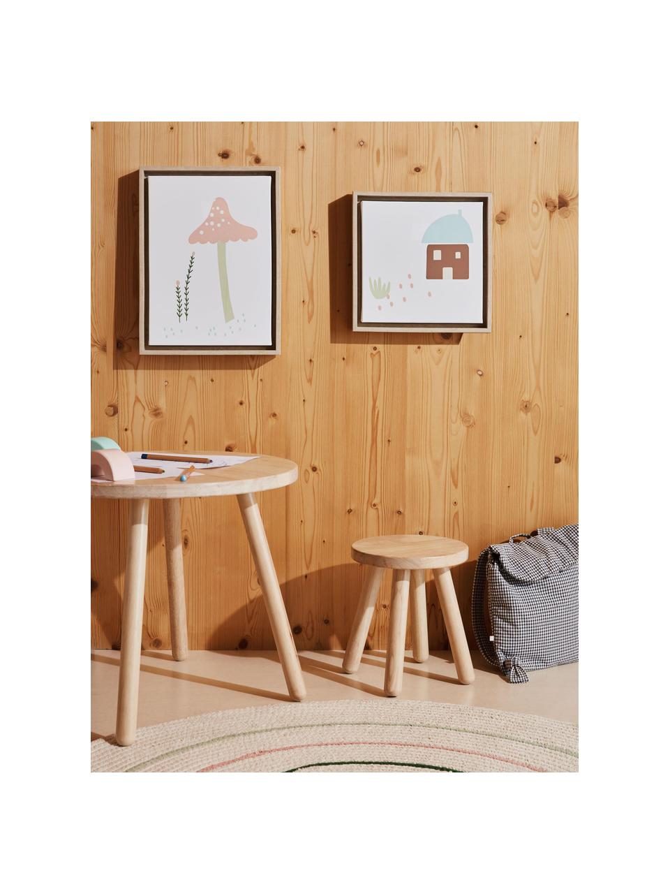 Stołek dla dzieci z drewna kauczukowego Dilcia, Drewno kauczukowe, Drewno kauczukowe, Ø 24 x W 31 cm
