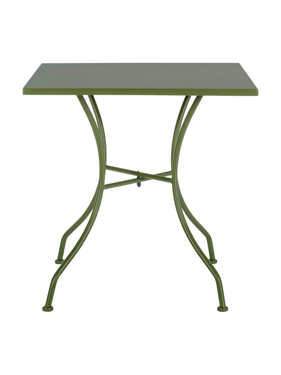 Stół ogrodowy z metalu Kelsie, Metal malowany proszkowo, Zielony, S 70 x G 70 cm