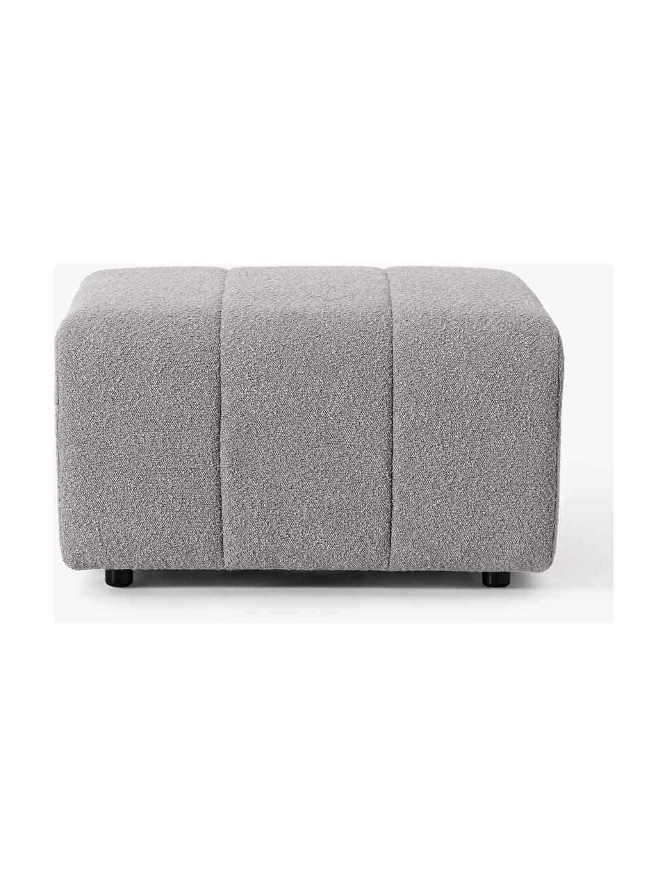 Bouclé-Sofa-Hocker Lena, Bezug: Bouclé (93 % Polyester, 6, Gestell: Buchenholz, Spanplatte, H, Füße: Kunststoff, Bouclé Grau, B 78 x T 75 cm